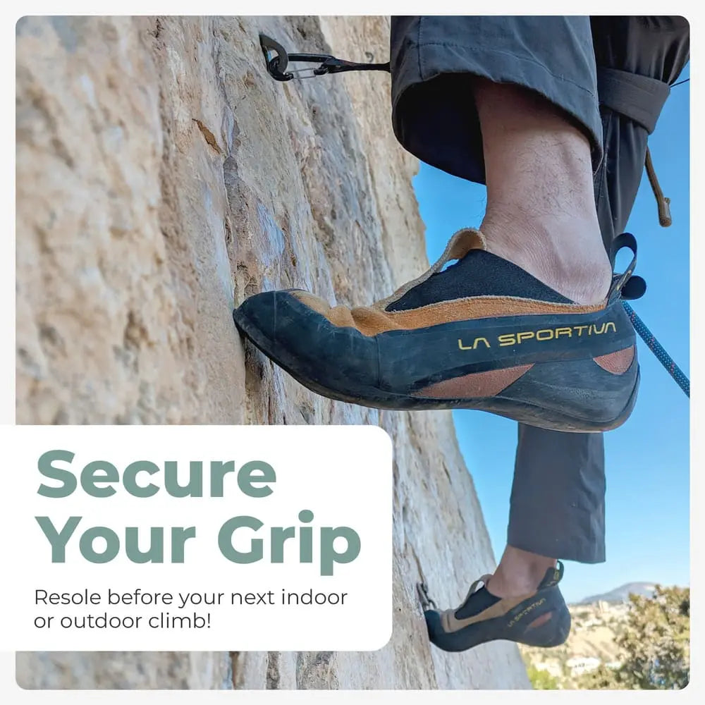 Resole before your next indoor or outdoor climb